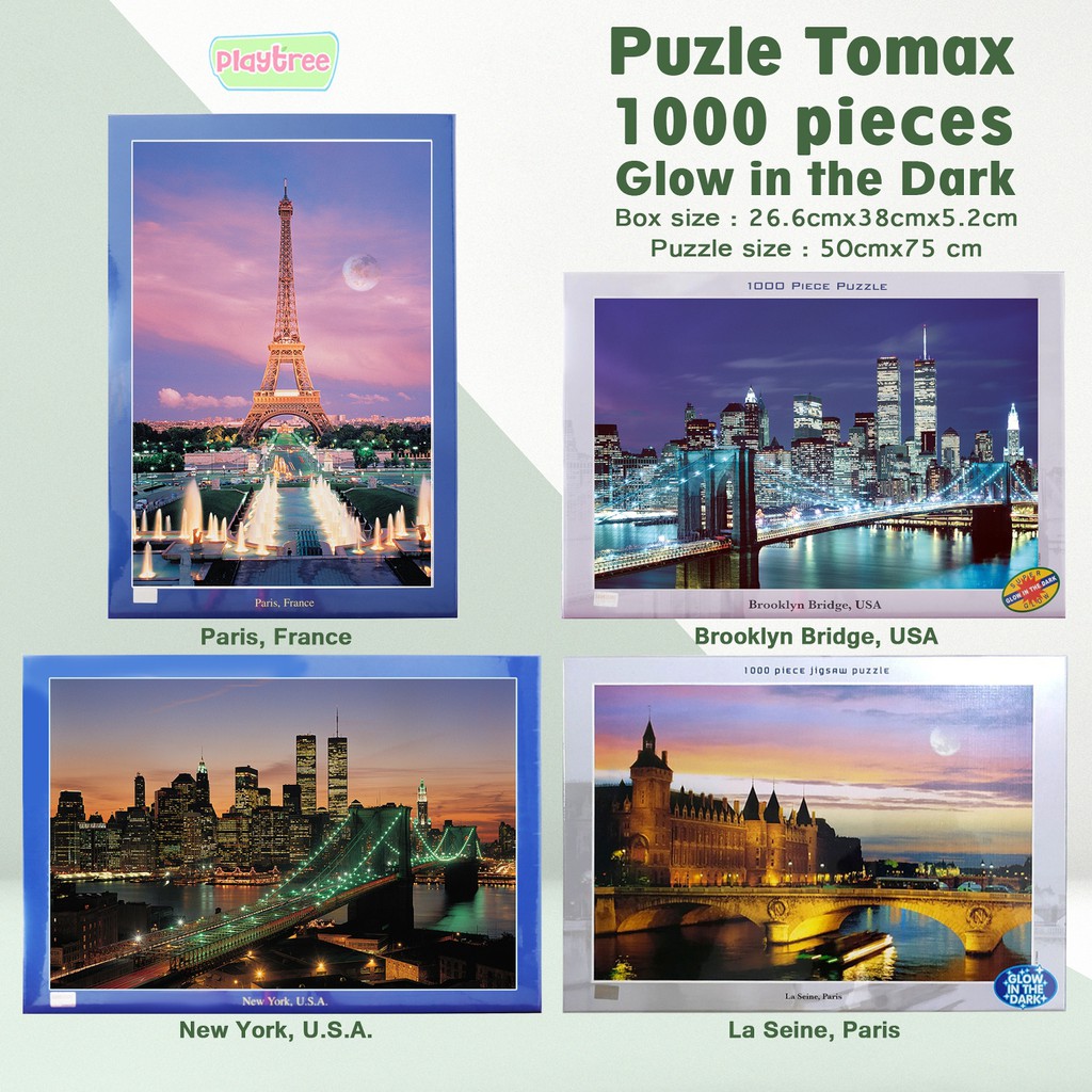 Tomax Jigsaw Puzzle 1000 pcs / 950 pcs Glow in the Dark Mainan Edukasi Belofty Toys