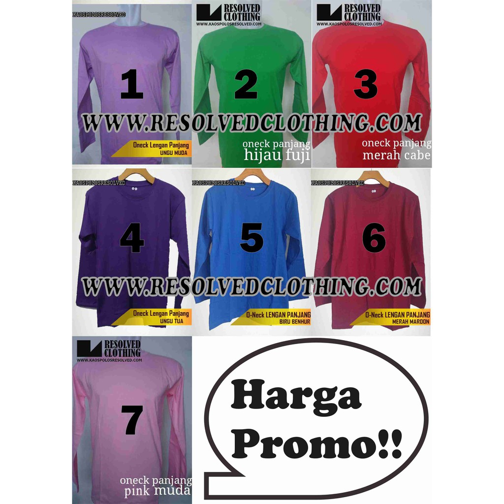  Kaos  Polos Lengan  Panjang  Model Distro Shopee  Indonesia