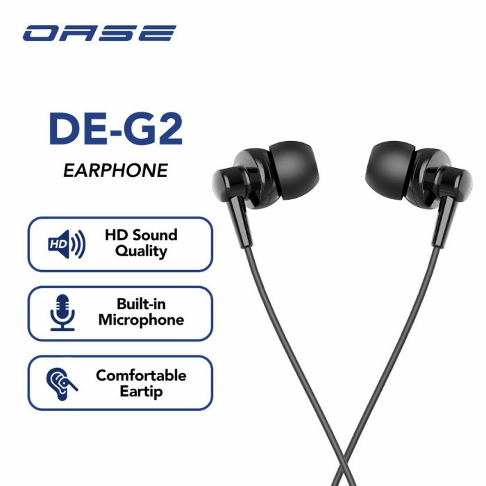 earphone bass oase de G2 headset original by oppo