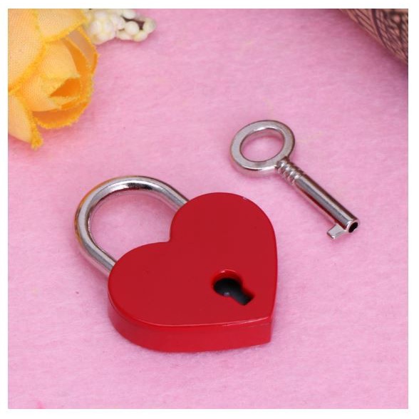 Vintage Love Padlock - Gembok Antik Bentuk Hati (Padlock+Key)