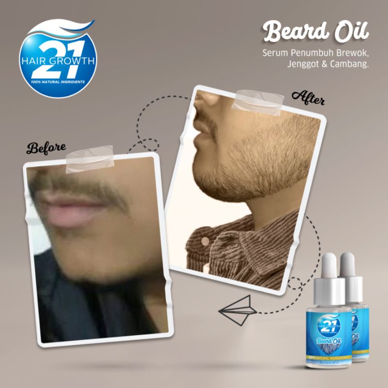 Beard Oil 21H - Penumbuh Brewok - Jenggot - Kumis  30 ML