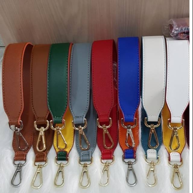 bagstrap short 58 cm PU leather two tone tali tas 2 warna strap tas polos