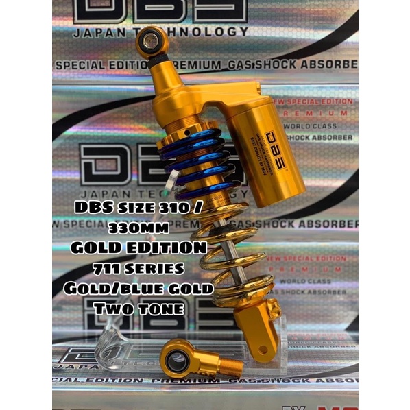 Shock DBS 711 G Sport Edition Matic Singel Shock Anting Universal 310mm 330mm Shockbreaker Singel Matic Tabung Atas Mio Beat Click125 Vario125 Scoopy  FOURSIX_46