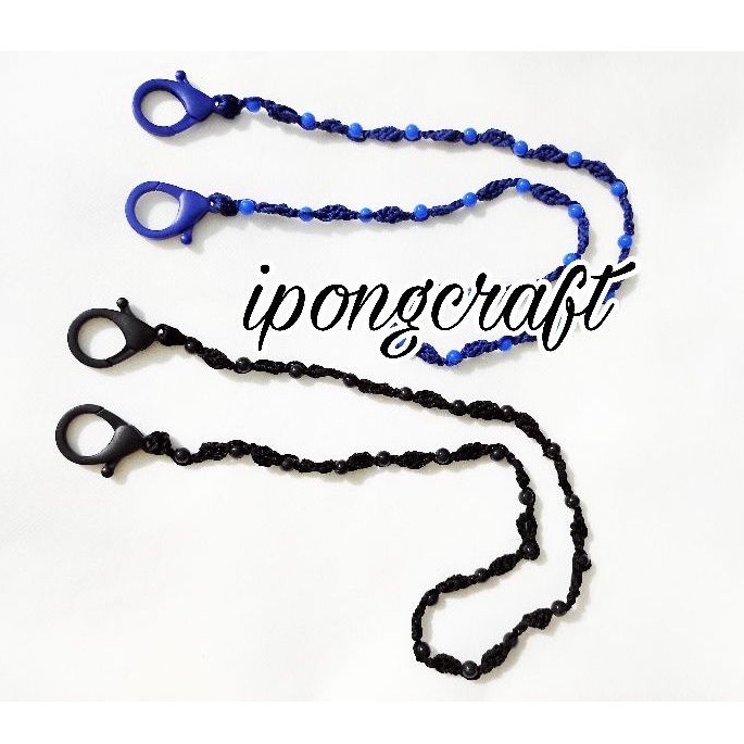 Tali Strap Masker Rajut / Strap Mask Rajutan/Strap Tali Masker/Konektor Masker/Kalung Masker Hijab