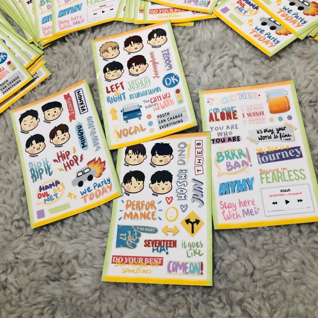 SEVENTEEN Heng:garæ Left &amp; Right Stickers✨(cutting kiss cut) - kulkit