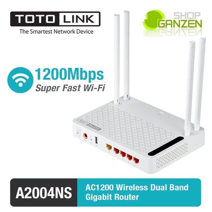 TOTOLINK A2004NS Router Wireless Dual Band 1.2Gbps with USB Port