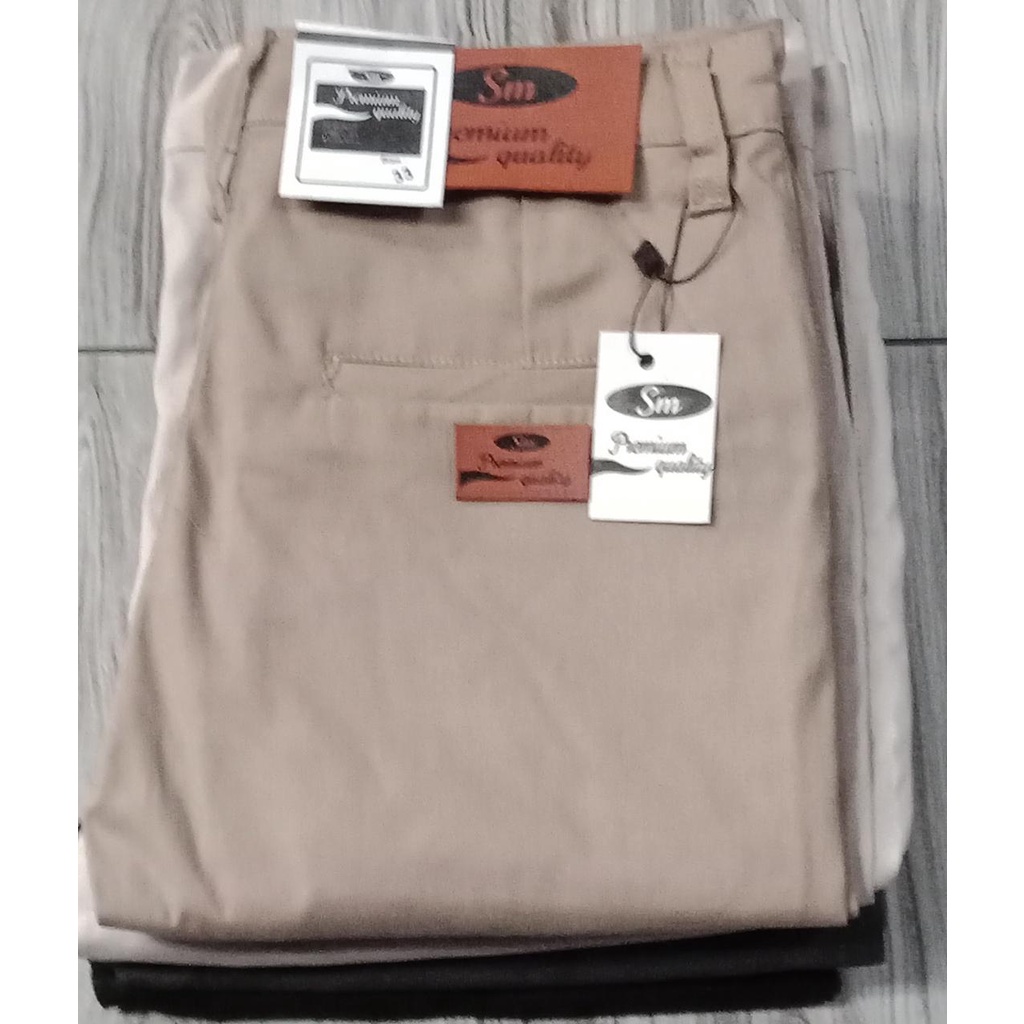 Celana chinos panjang pria S M  Slimfit stret Melar Kwalitas Premium Dengan harga Terjangkau