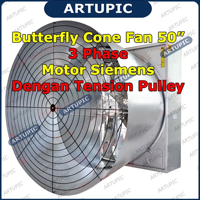 Butterfly Cone Fan 50 Inch 3 Phase Motor Siemens Exhaustfan Blower Kipas Butterfly Conefan Kandang A