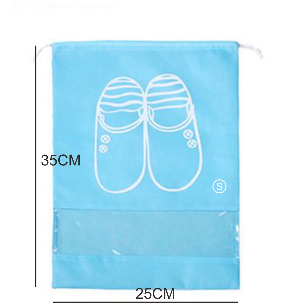 KANTONG TAS SEPATU SERUT - PORTABLE NONWOVEN TRAVEL SHOES BAG S MB604