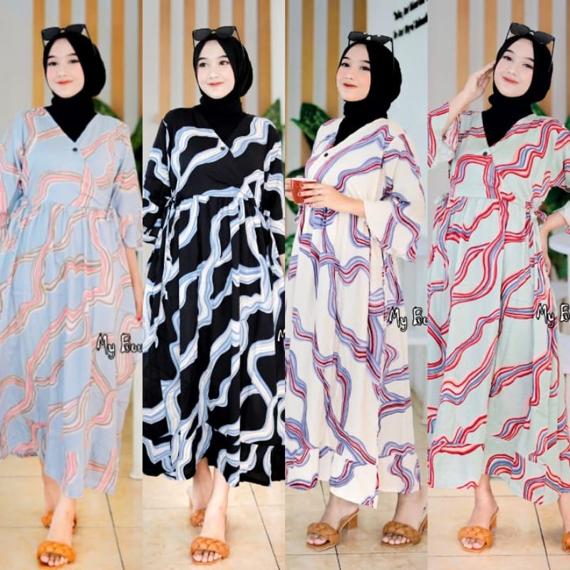Daster Vanessa Angel LD100-110 PB128 Busui Tali Kanan Kiri COD Terlaris Cruella Terviral Motif Best 