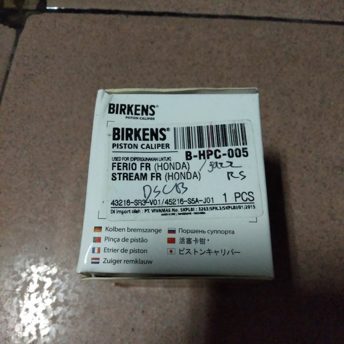 piston caliper / piston kaliper / piston rem depan honda ferio / caliper depan honda ferio