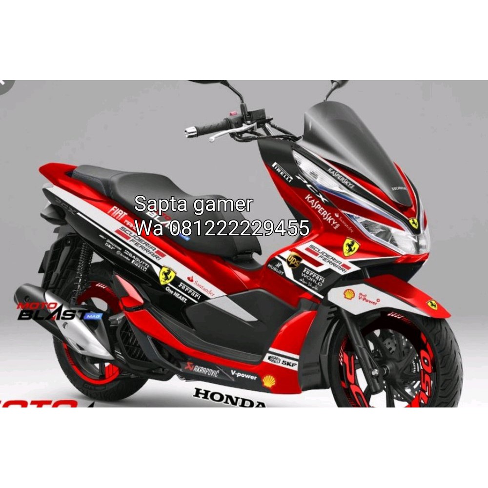 Dijual Decal pcx 2018 full body motif ferrari merah Berkualitas