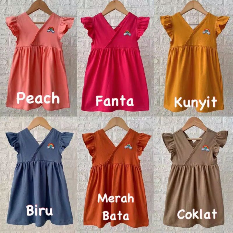 DRESS PELANGI_ DRESS ANAK PEREMPUAN