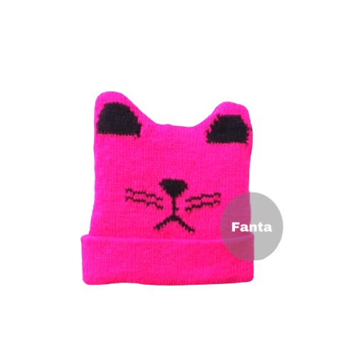 stoberi baby - KUPLUK KITTEN (M) Topi Anak Lucu Model kupluk Usia 0 Sampai 3 Tahun Kualitas Terbaik