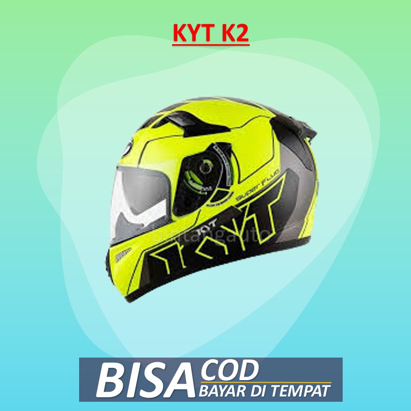 Helm Full Face KYT K2 Rider Super Fluo Yellow Fluo Black
