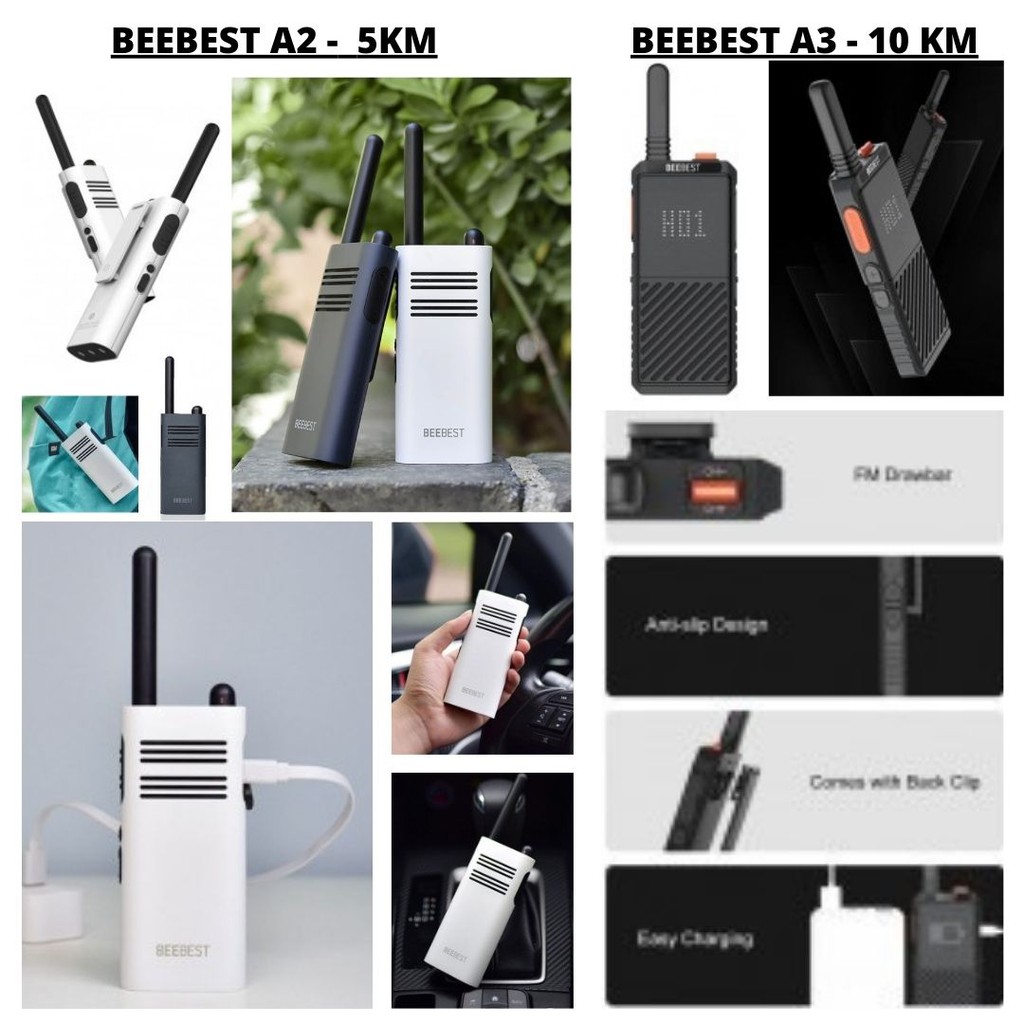 XIAOMI BEEBEST Mini  Walkie Talkie A2 Dan A3 Screen LED Wireless Bluetooh 111128