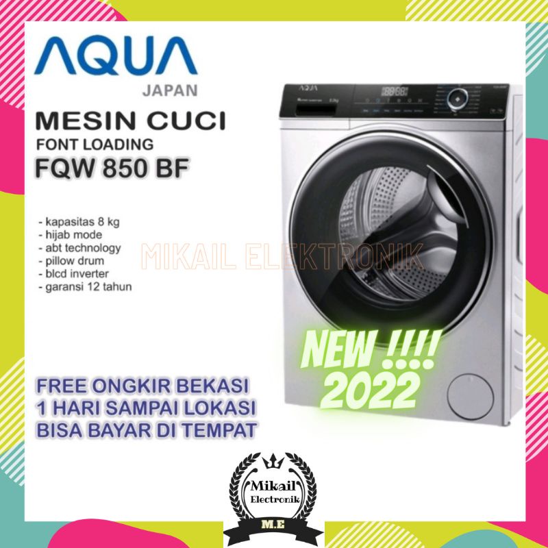 MESIN CUCI FRONT LOADING AQUA JAPAN FQW 850 BF / FQW850BF / FQW850