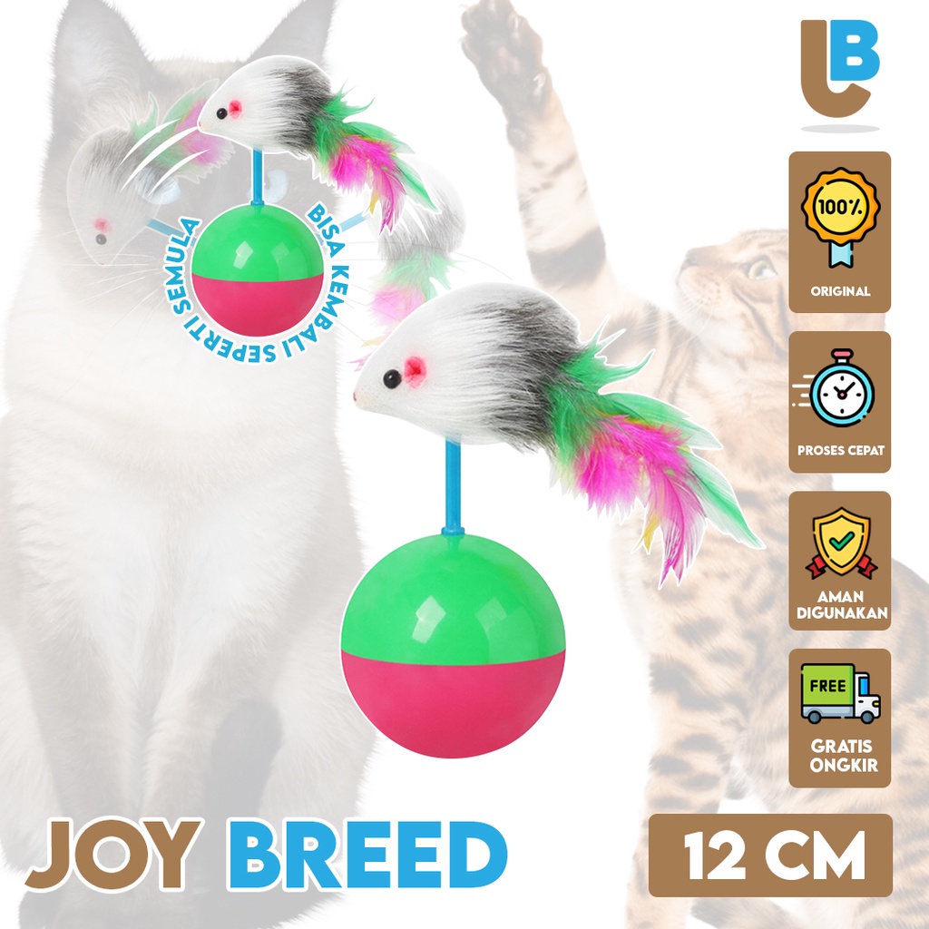 MAINAN KUCING BOLA TIKUS GOYANG MAINAN ANAK KUCING INTERAKTIF | JOY BREED