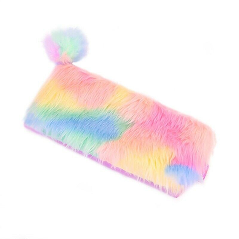 

Perlengkapan Sekolah Yo Yo 1Pc Tempat Pensil Bahan Plush Warna Pelangi