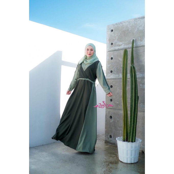 BARU GAMIS SAKURA DRESS  POLOS  ORI ZAHIN COLLECTION/ /ITY CREPE Khayra