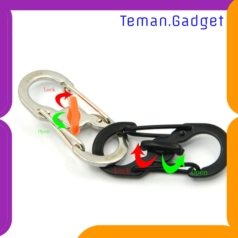 TG-ID016 S-BINER CARABINER PENGAIT METAL SPRING HOOK - S1217