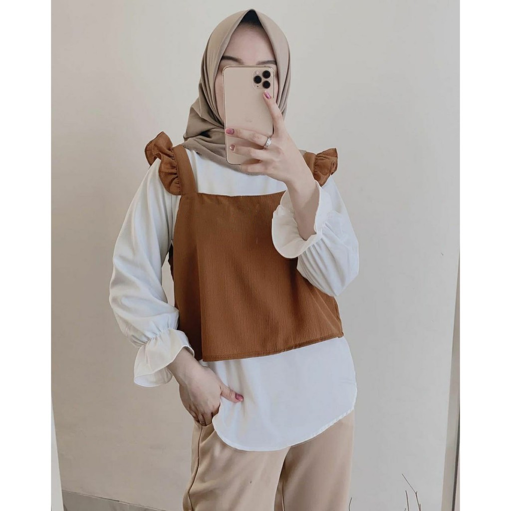 Oda Blouse 2in1 Atasan Baju Muslim Wanita Remaja Terlaris