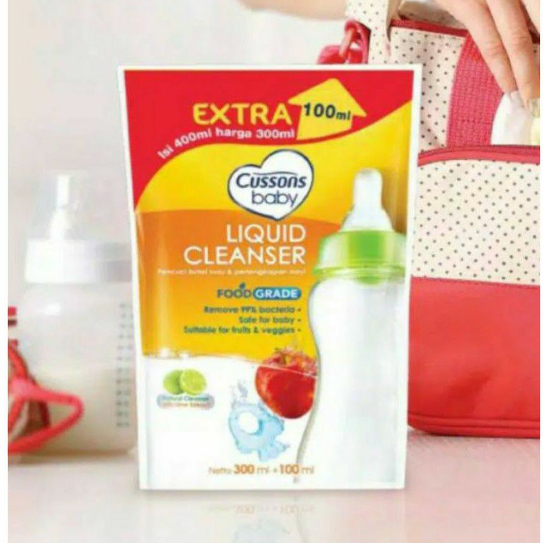 Cussons Baby Liquid Cleanser 400ml With Lime Extract/ Pencuci Botol Susu CLEANSER CUSSONS 300 +100ml