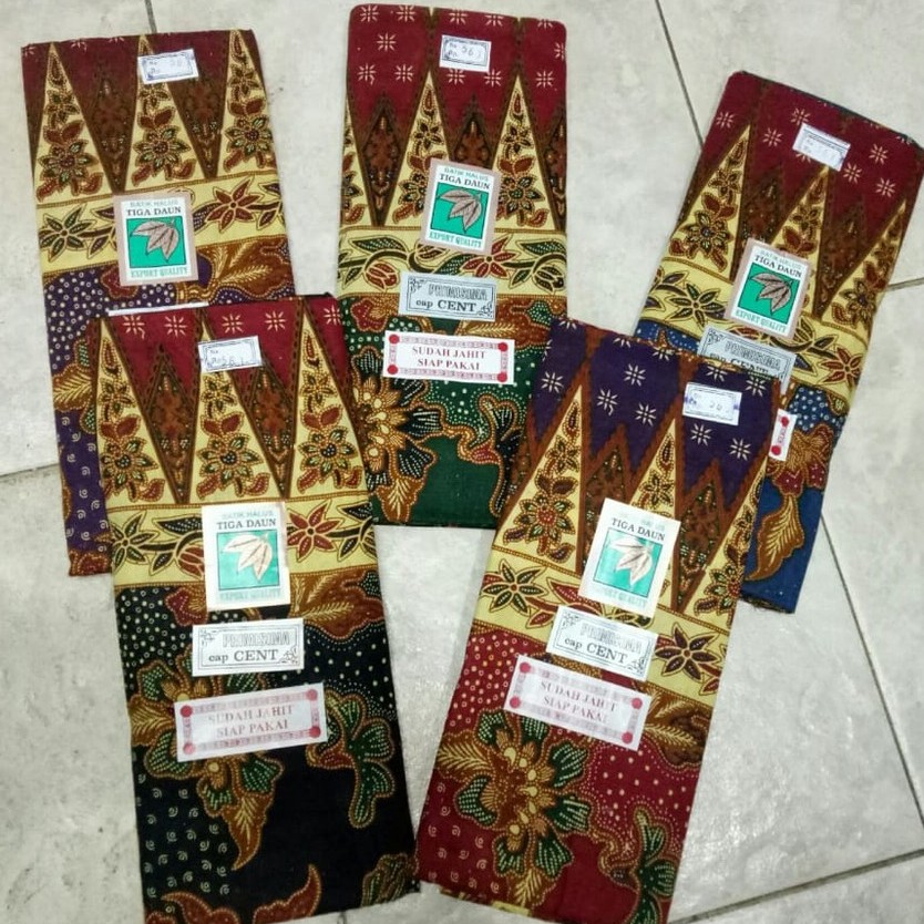 Kain Sarung / Jarik Batik Halus Unggul Jaya Suramadu/Tiga daun murah