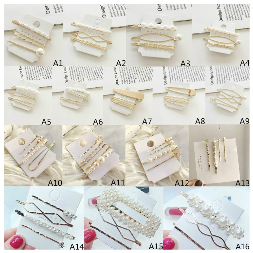 Jepitan Korea Isi 3/4 pcs Kekinian Fashionable hair accessories IOT