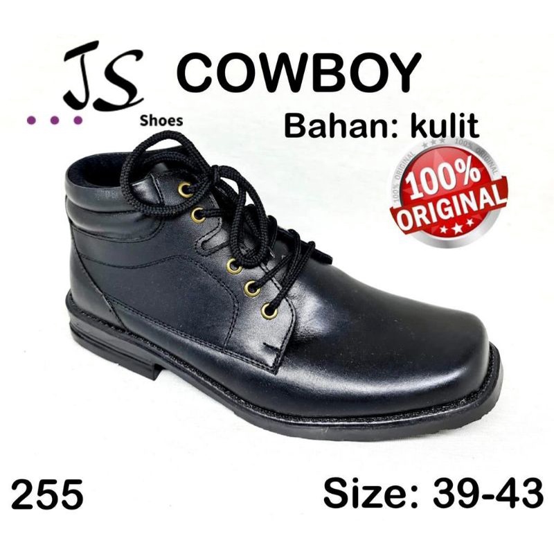 COWBOY 255 - SEPATU FANTOFEL KULIT MODEL BOOTS PRIA DEWASA MERK COWBOY
