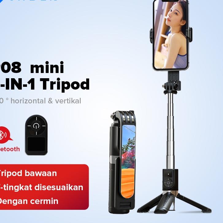 9.9✔️【READY】INBEX P50 Tongsis/4 in 1 Tripod/70cm Bluetooth Selfie Stick for Smartphone GoPro Camera|