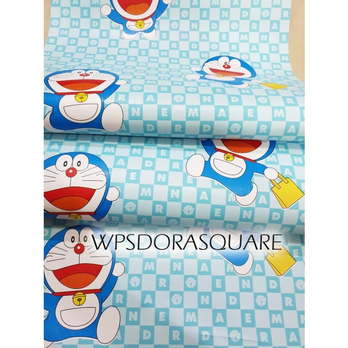 WPSDORASQUARE DORAEMON WALLPAPER STICKER WALPAPER DINDING STICKER_MURAH