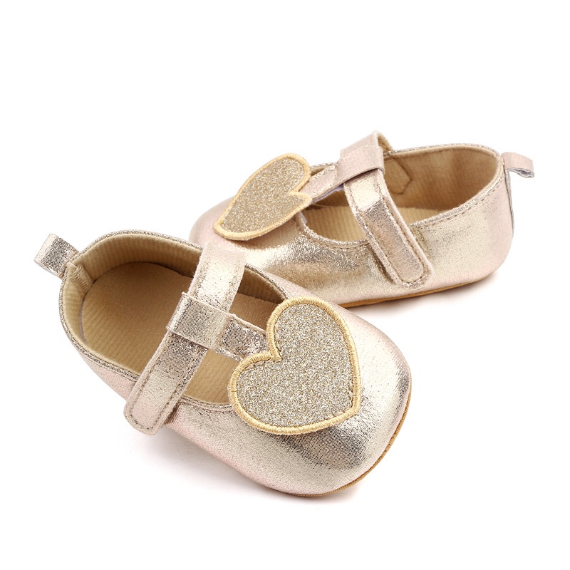 HappyOliver LOVE GLITTER Sepatu prewalker bayi dan anak perempuan newborn 0-18 bulan