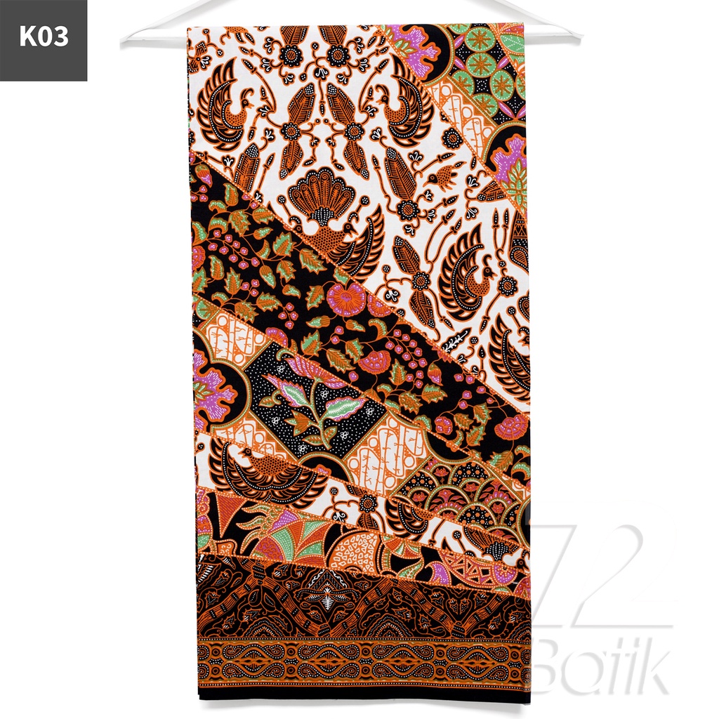 KAIN BATIK PREMIUM Bahan Katun Motif Multi Warna Merah Maroon 721476 Cap 72 Jarik Jarit Samping Kebat Panjang Batik Katun Modern Premium Bahan Seragam Batik Pernikahan Kantor Keluarga Murah Kamen Jadi Batik Bali Lembaran