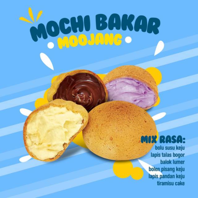 [KHUSUS P. JAWA] Mochi Bakar edisi Susu Mix Moojang Bandung dengan mix varian Rasa Chewy Soes best seller