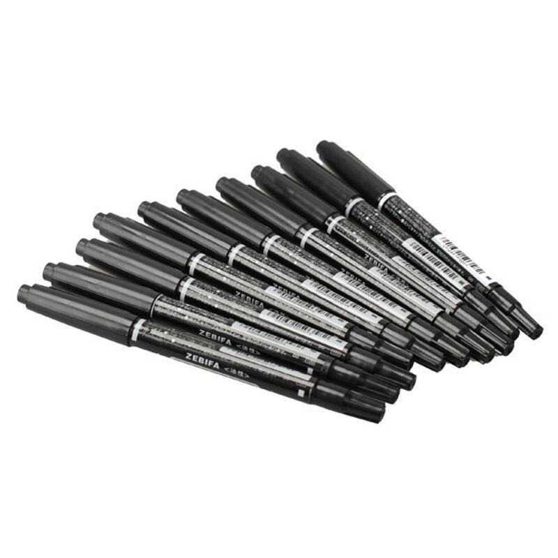 

ZEBILI Spidol Permanen Dual Head Marker Waterproof 10 PCS - DH100 Best Seller