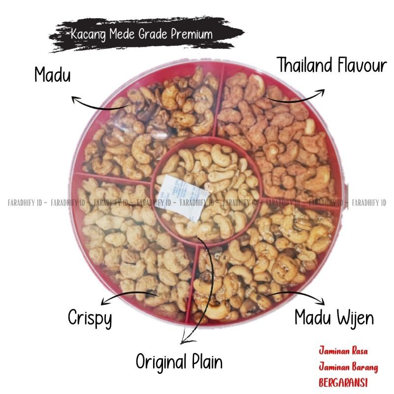

[FARADHIFY] KACANG MEDE TOPLES SEKAT 5 GRADE PREMIUM BERGARANSI