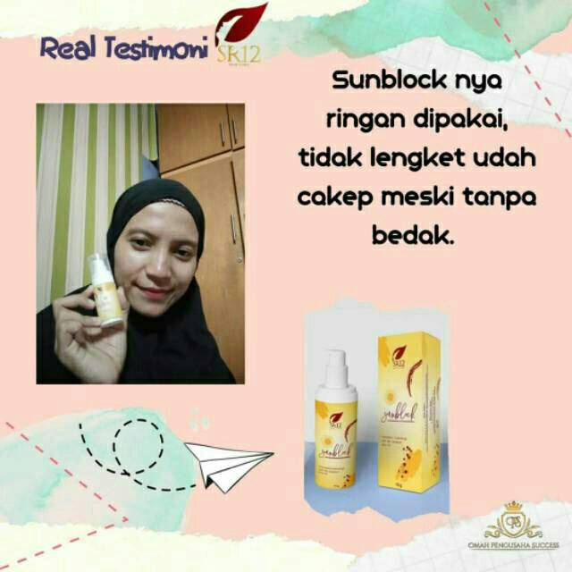 SUN BLOCK SR12 / SUNBLOCK SPF 30++ / SUN BLOCK WAJAH BPOM