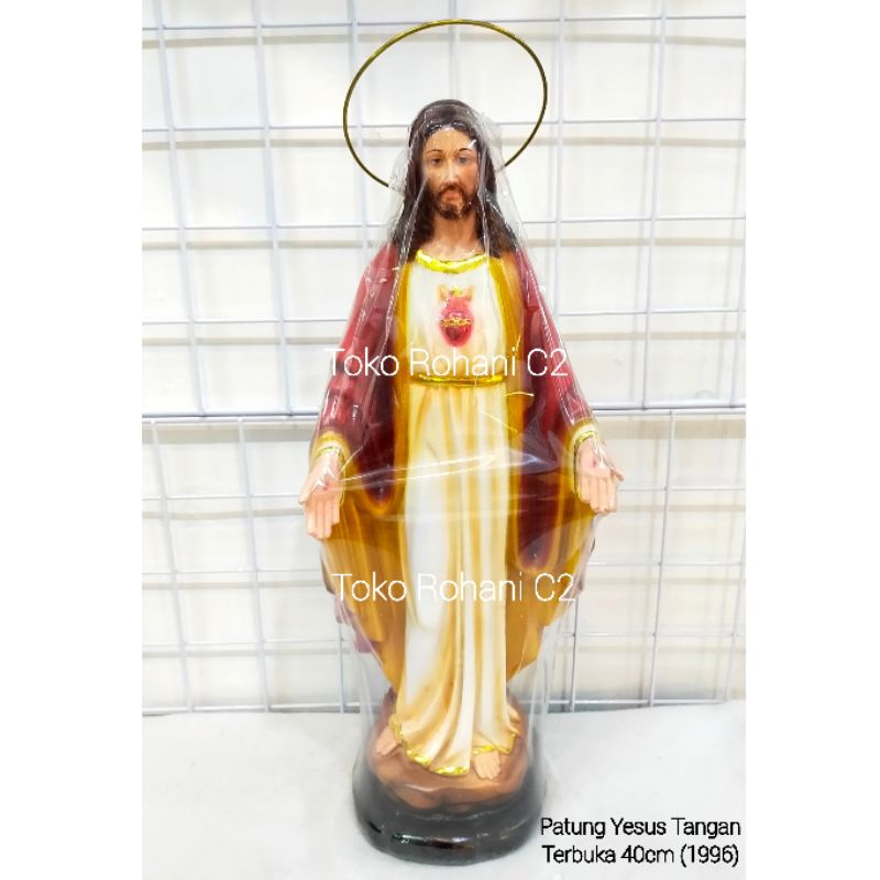 Patung Yesus Tangan Terbuka 40cm Lingkar (1996) - Patung Yesus - Patung Rohani