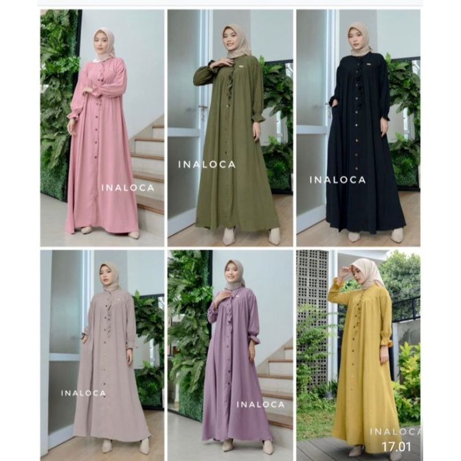 Gamis inaloca banan kringkel renda