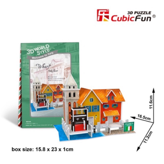 [MURAH] Cubic Fun 3D Puzzle World Style 🇮🇹 Italy Wharf