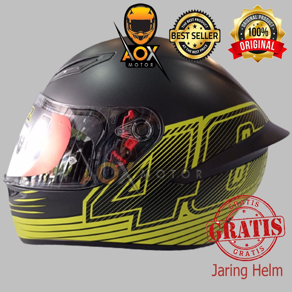 Helm AGV K1 Edge 46 Fullface, GRATIS Jaring Helm