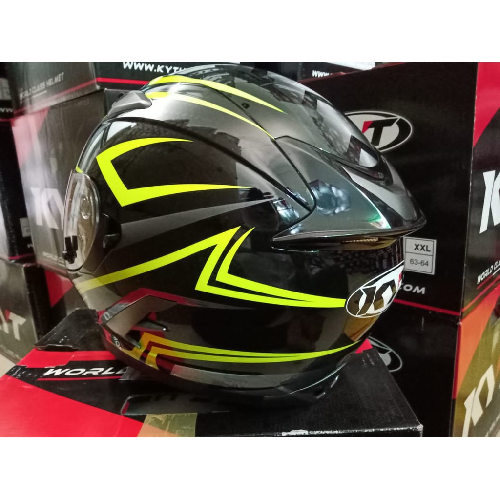 HELM KYT FALCON 2 CARBON BLACK / YELLOW FLUO