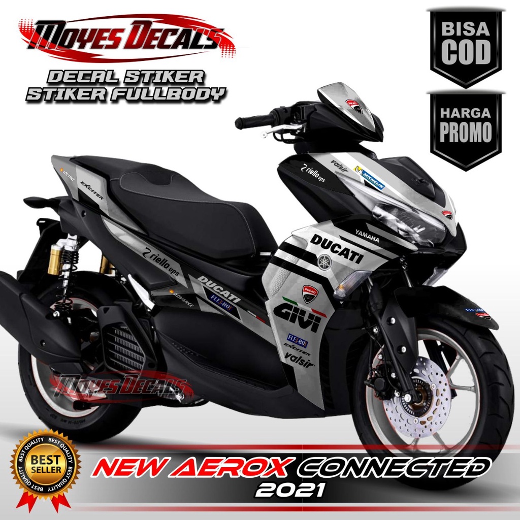 ORIGINAL Decal New Aerox Connected Fullbody Decal Stiker All New Aerox Fullbody 2021 2023 Stiker Yam