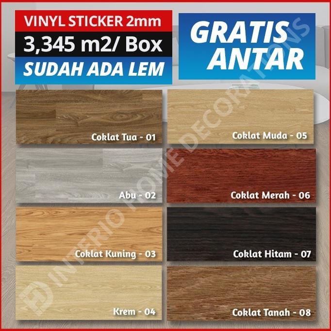 Lantai Vinyl Kayu Sticker 2mm MARVEL Sudah Ada Lem Vinil Vynil Stiker