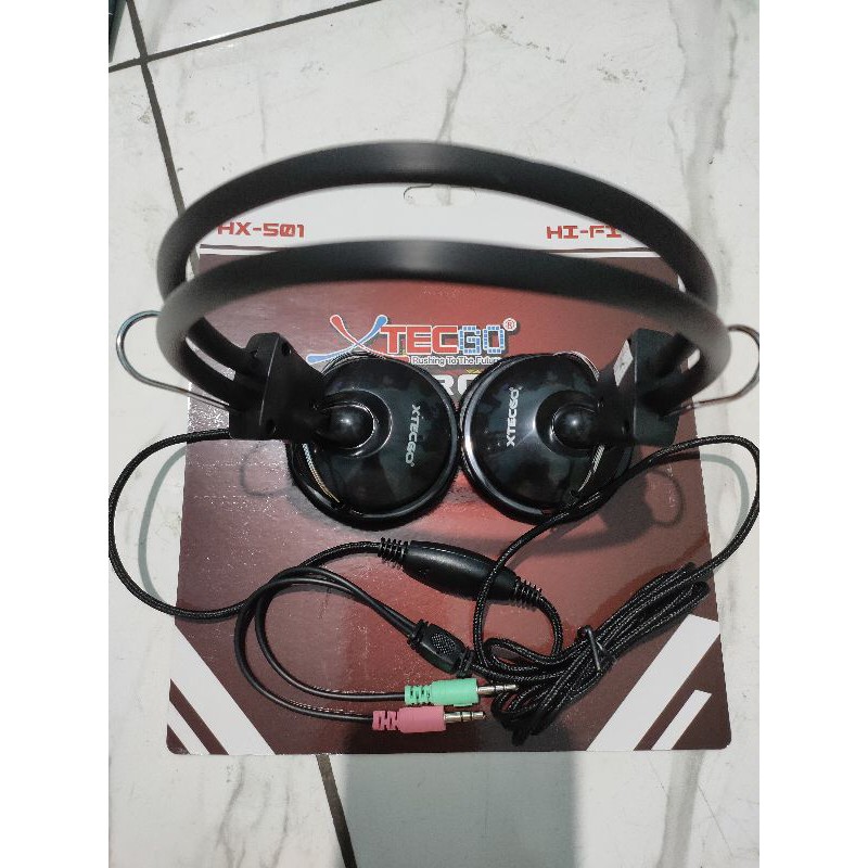 Headset Headphone Stereo Murah Standar Av-808 In-808 HX-501 AV808 X-Techgo