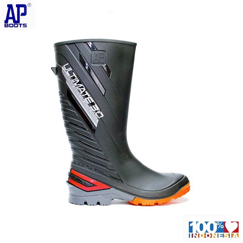 AP 2015 ULTIMATE BLACK - 39-43 - SEPATU BOOT SAFETY KARET -  AP BOOTS