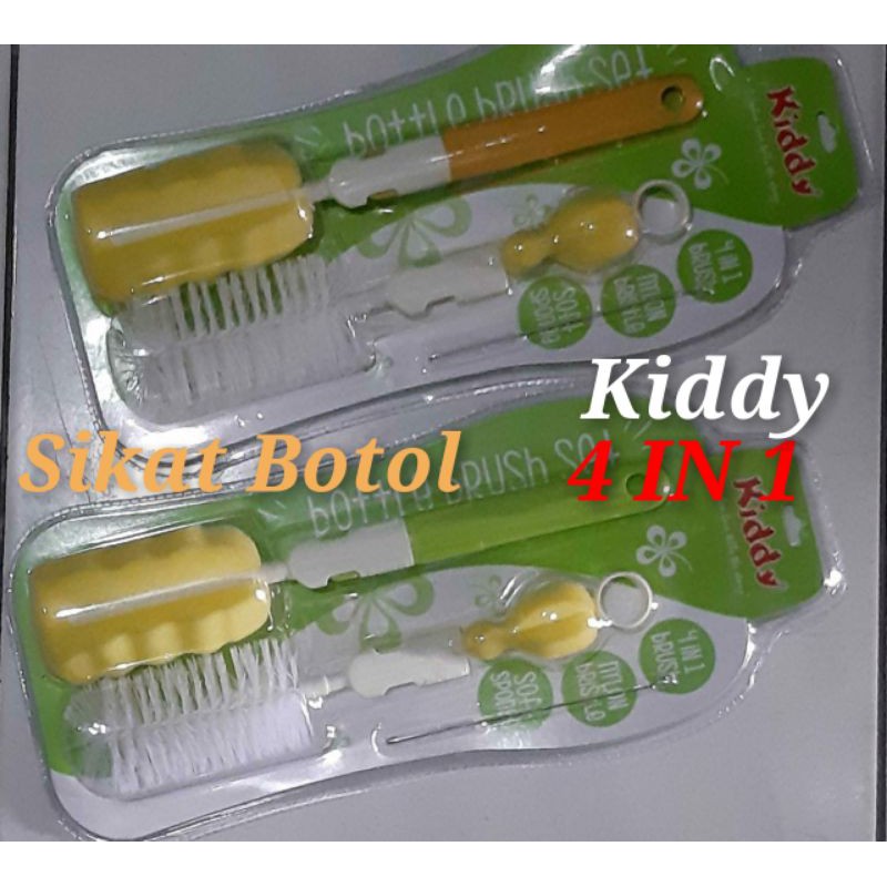 SIKAT BOTOL  4 IN 1 , NYLON BRISTLE , SOFT SPONGE  KD 9303