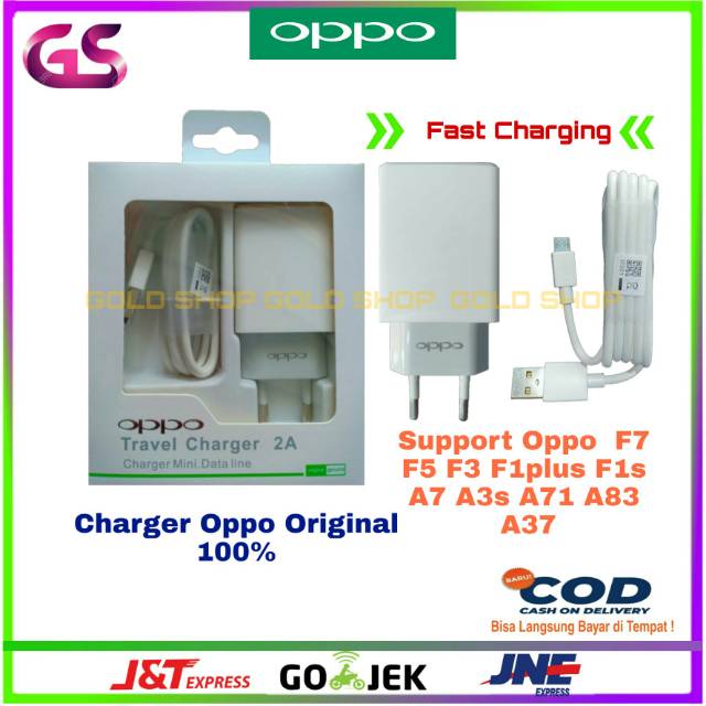 Charger Oppo Original 100% Fast Charging 2A / Support Oppo