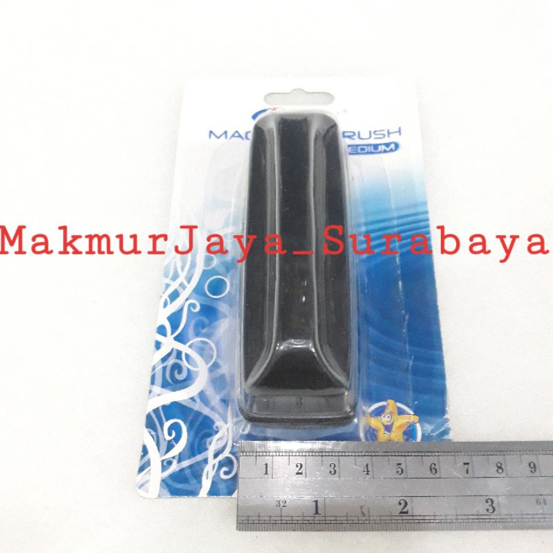 Resun Magnetic Brush Medium, Magnet pembersih kaca Aquarium/kaca Bak Fiber